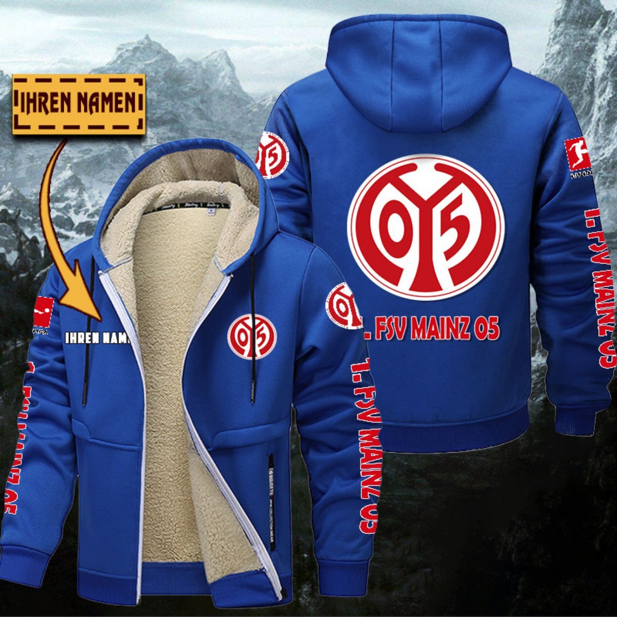 1. FSV Mainz 05 Gefütterte Kapuzenjacke – Bild 7