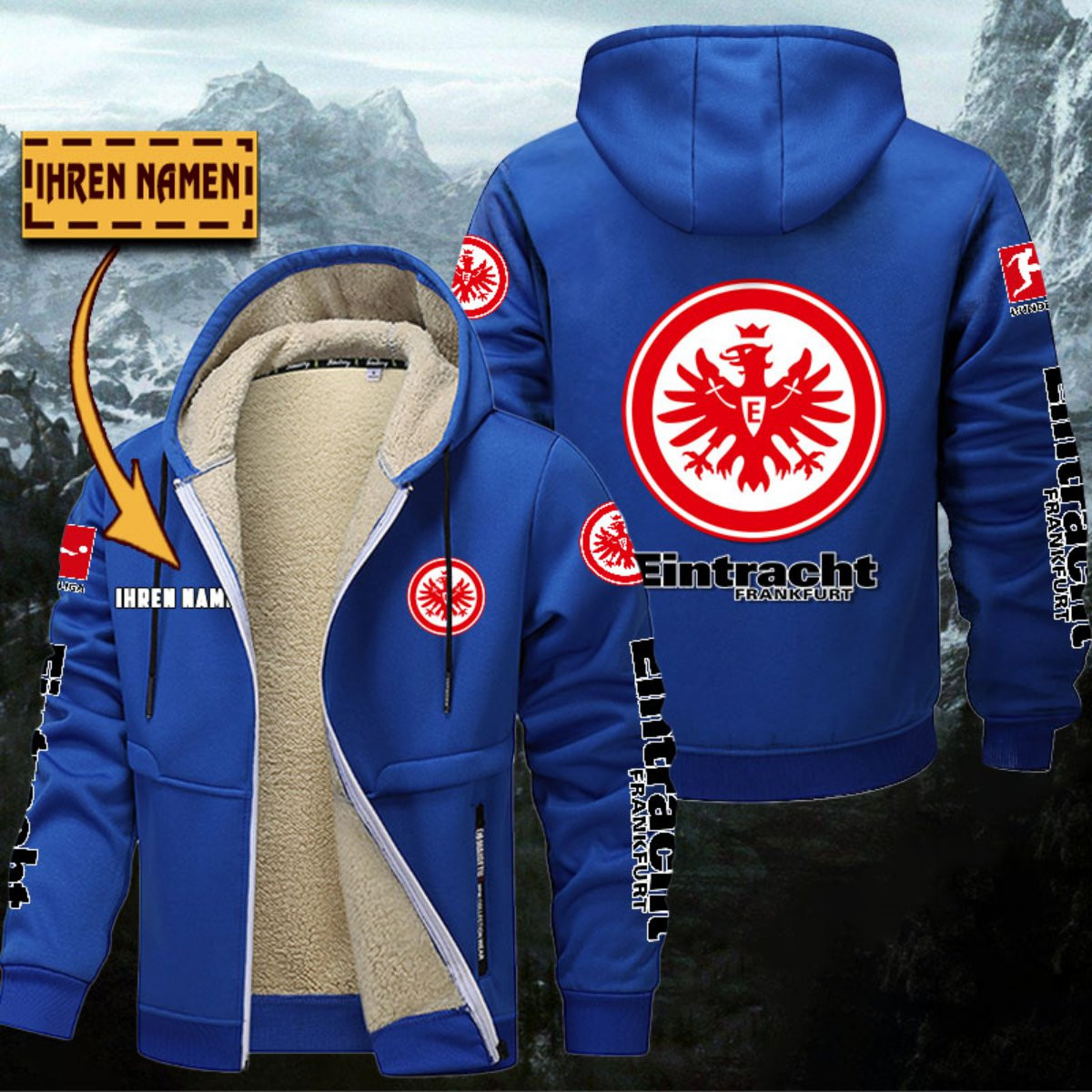 Eintracht Frankfurt Gefütterte Kapuzenjacke – Bild 7