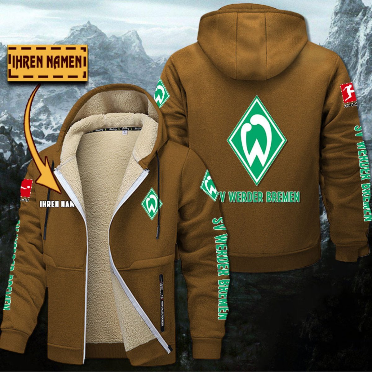 Werder Bremen Gefütterte Kapuzenjacke – Bild 2