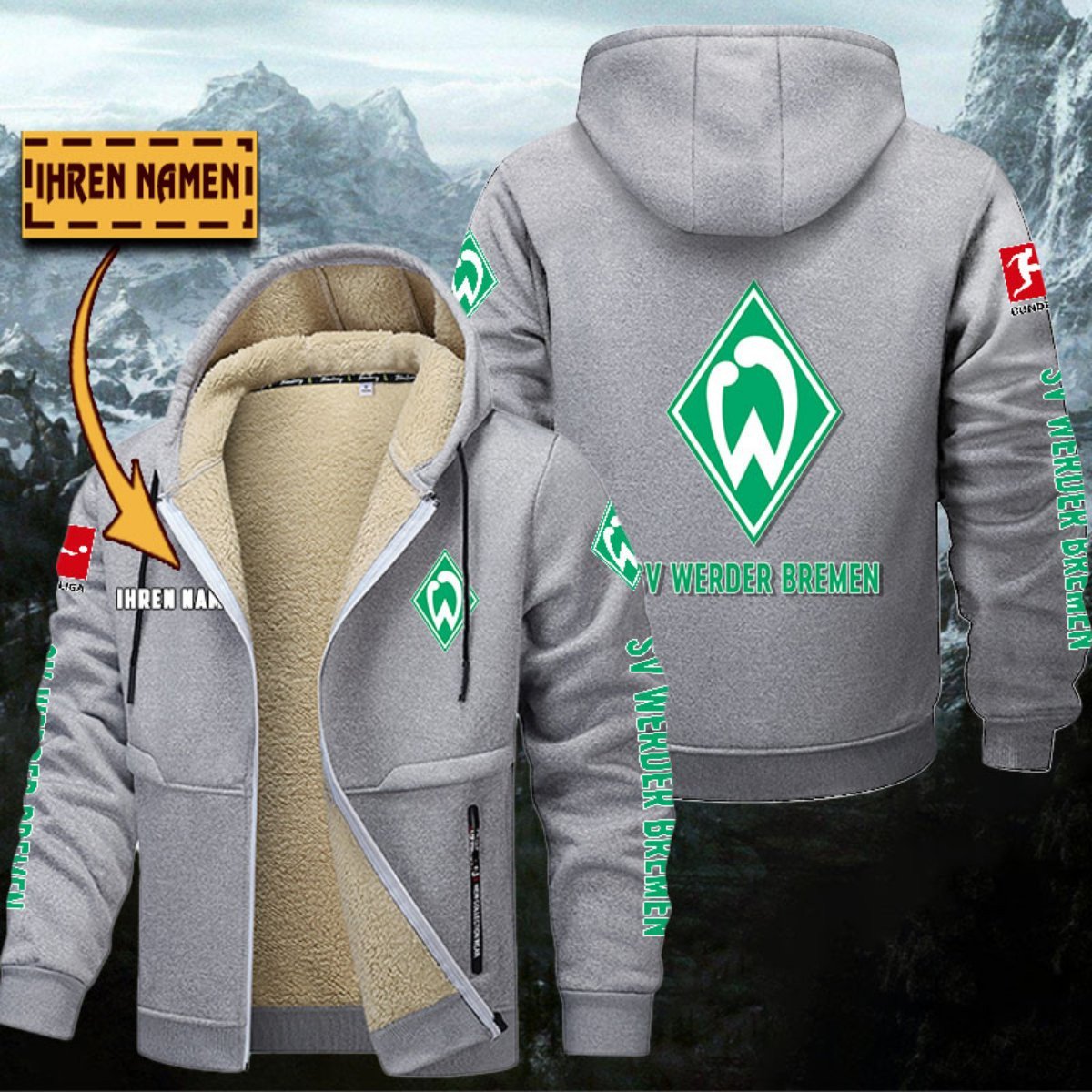 Werder Bremen Gefütterte Kapuzenjacke – Bild 4