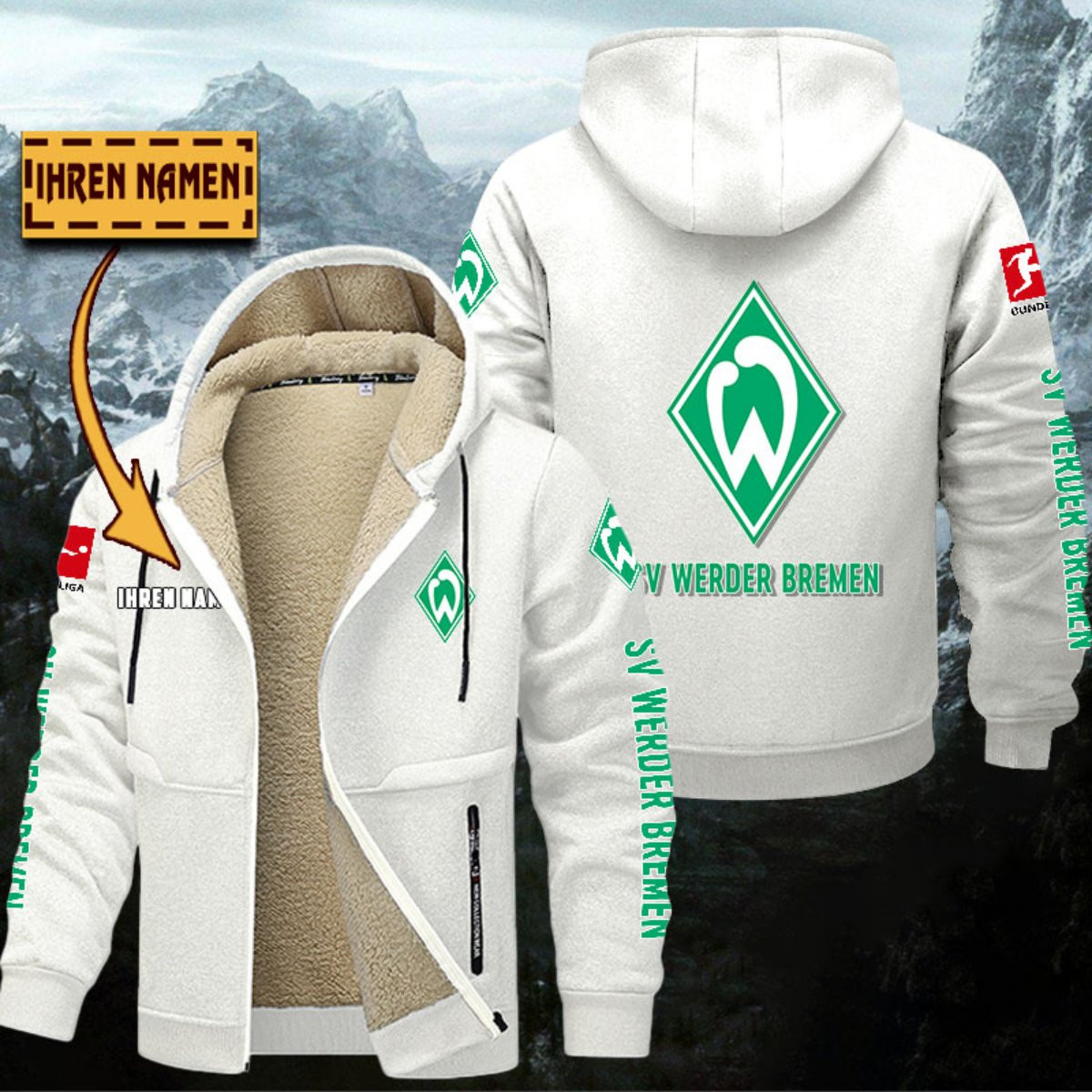 Werder Bremen Gefütterte Kapuzenjacke – Bild 7