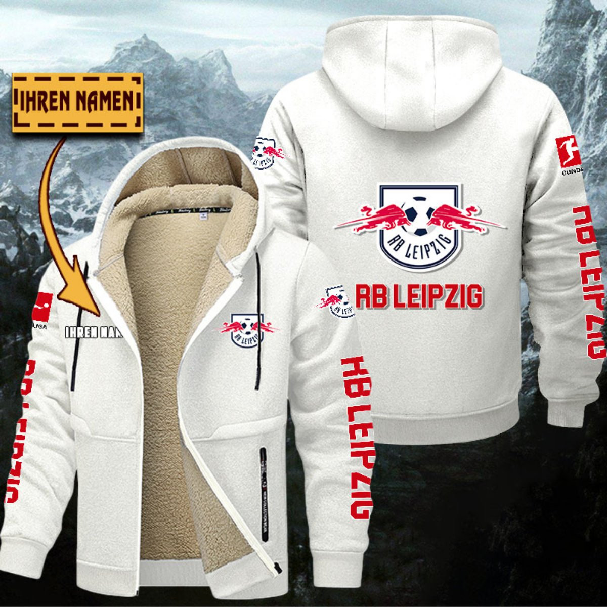 RB Leipzig Gefütterte Kapuzenjacke – Bild 8