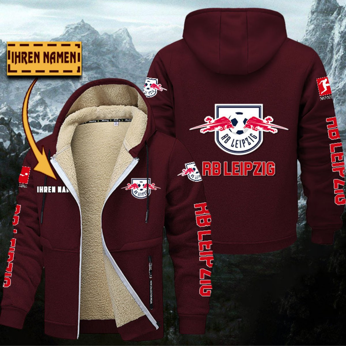 RB Leipzig Gefütterte Kapuzenjacke – Bild 9