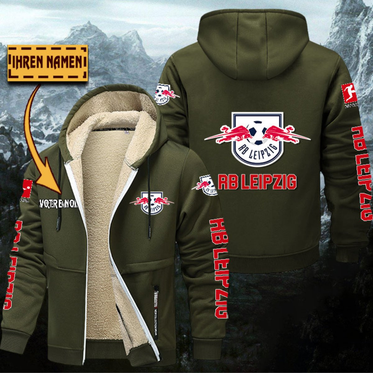 RB Leipzig Gefütterte Kapuzenjacke – Bild 2