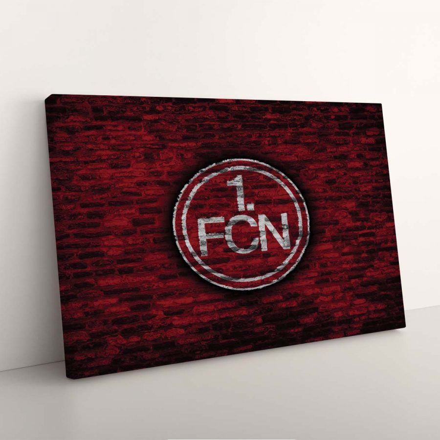 1. FC Nürnberg Dunkelrote Ziegelwand FCN Leinwandbilder – Bild 7