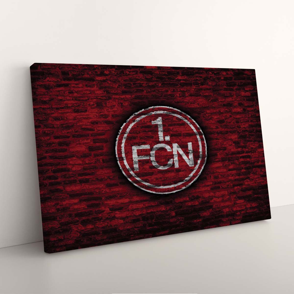 1. FC Nürnberg Dunkelrote Ziegelwand FCN Leinwandbilder – Bild 3