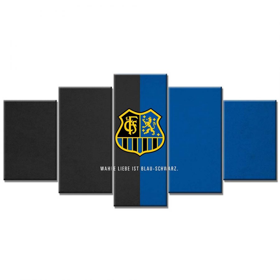 1. FC Saarbrücken Blau-Schwarzer Hintergrund Leinwandbilder – Bild 6