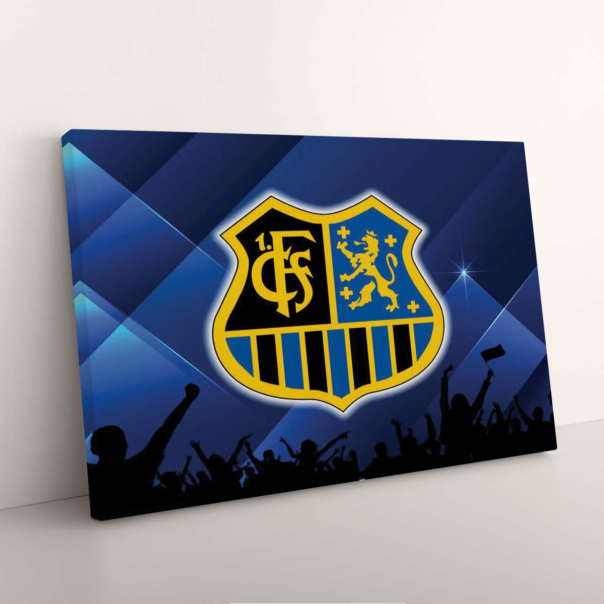 1. FC Saarbrücken Spielfeld Glücklicher Fan Leinwandbilder – Bild 3