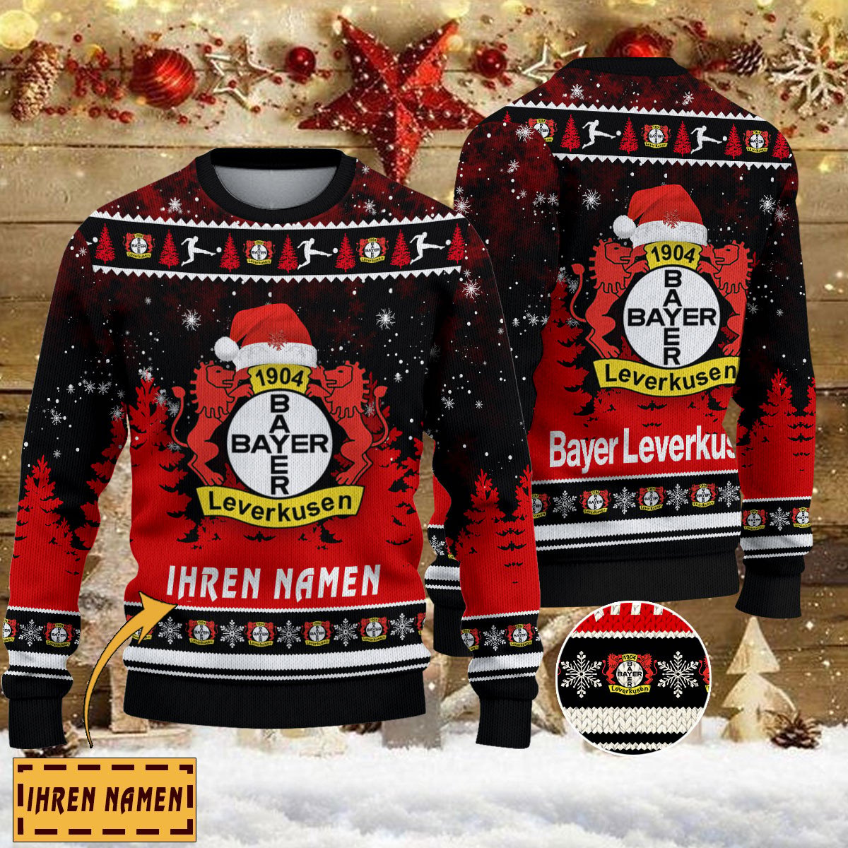 Weihnachtspullover Bayer 04 Leverkusen – Ugly Christmas Sweater