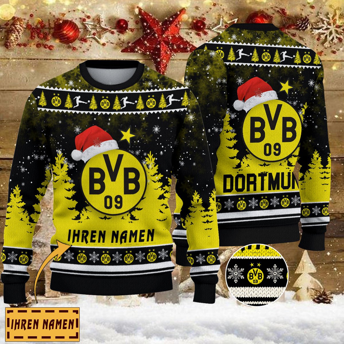 Weihnachtspullover Borussia Dortmund – Ugly Christmas Sweater