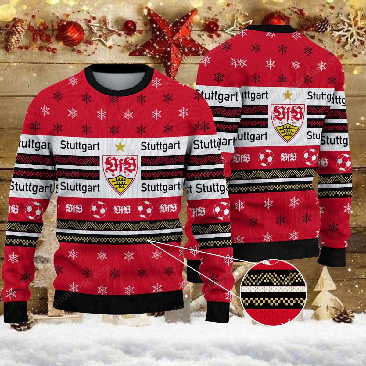 Weihnachtspullover VfB Stuttgart – Ugly Christmas Sweater