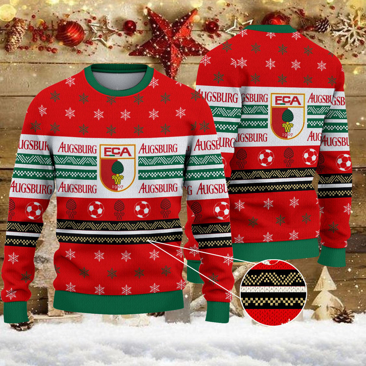 Weihnachtspullover FC Augsburg – Ugly Christmas Sweater