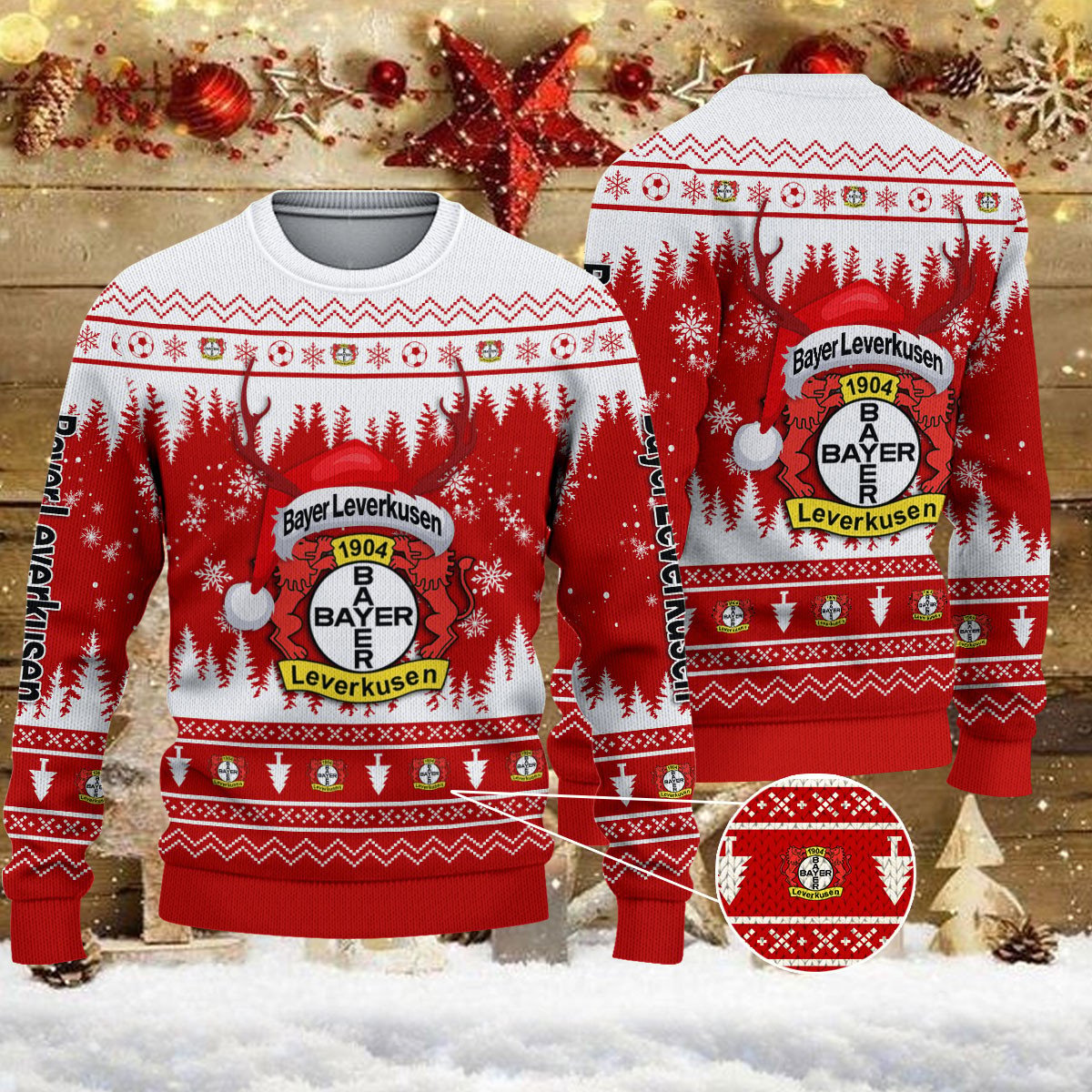 Weihnachtspullover Bayer 04 Leverkusen – Ugly Christmas Sweater