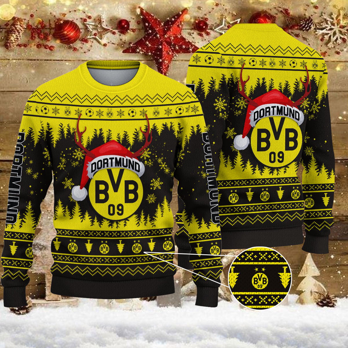 Weihnachtspullover Borussia Dortmund – Ugly Christmas Sweater