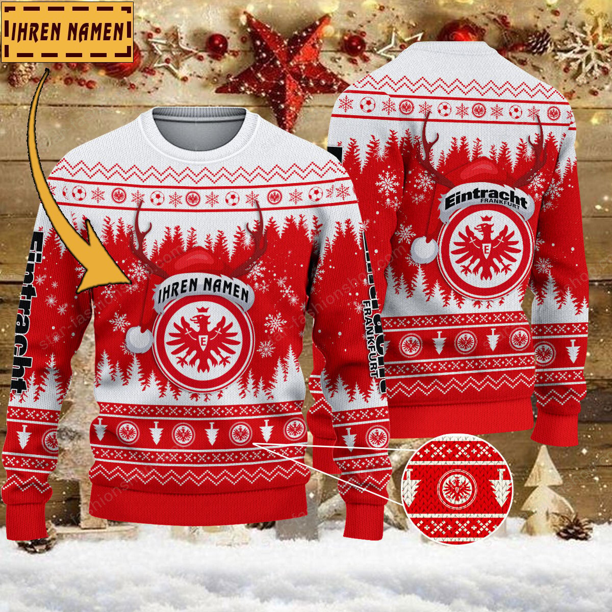 Weihnachtspullover Eintracht Frankfurt – Ugly Christmas Sweater