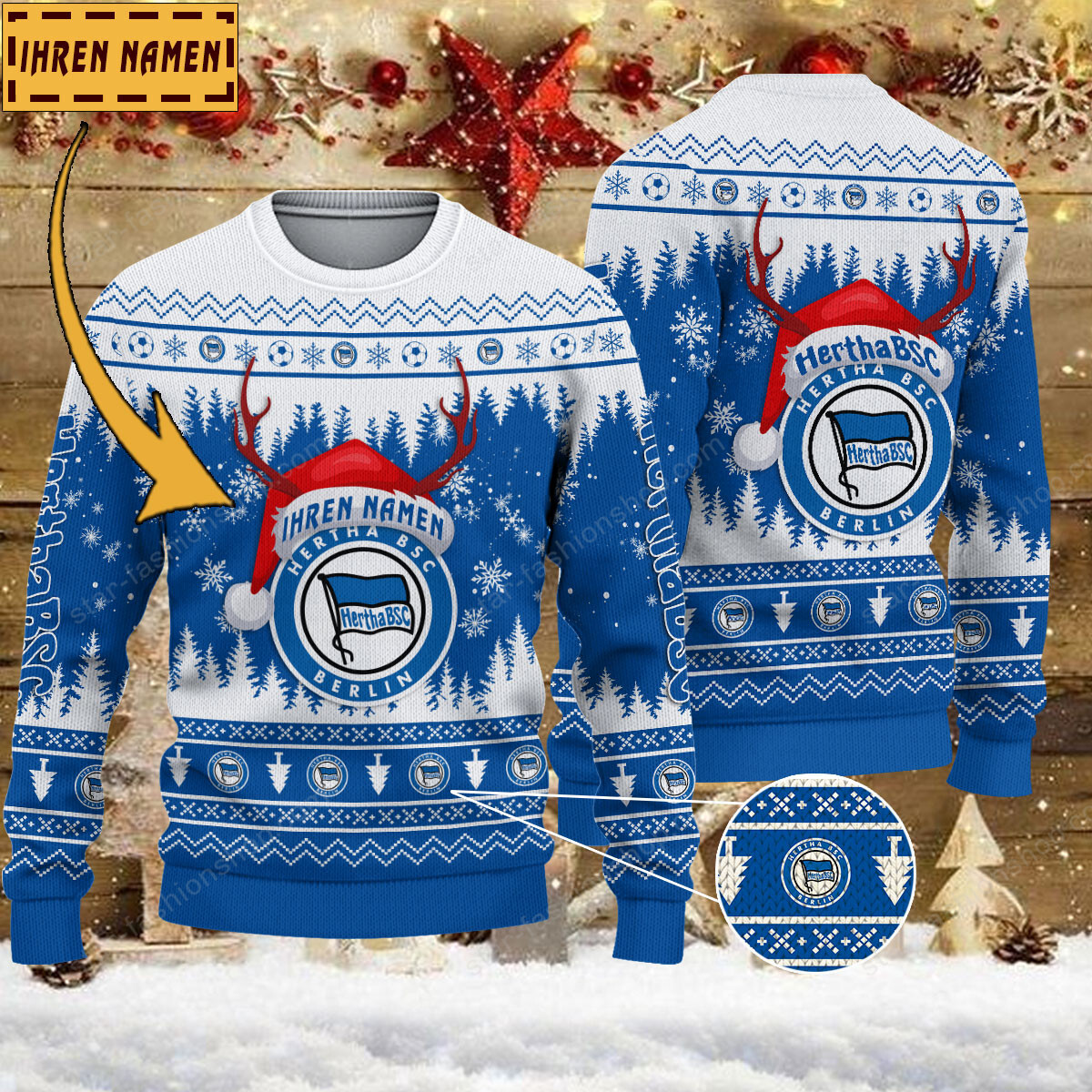 Weihnachtspullover Hertha BSC – Ugly Christmas Sweater