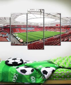 Alternative view of Bayer 04 Leverkusen BayArena Spielfeld 2 B04 Leinwandbilder