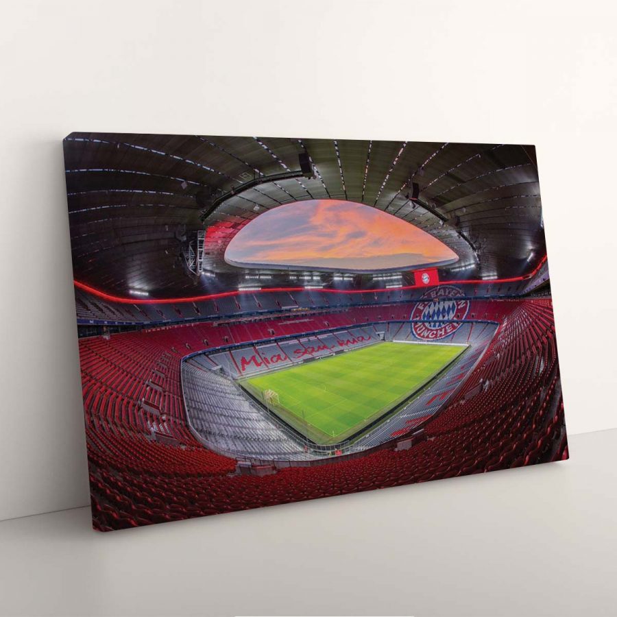 FC Bayern München Allianz Arena Spielfeld Mia san mia 11 FCB Leinwandbilder – Bild 7