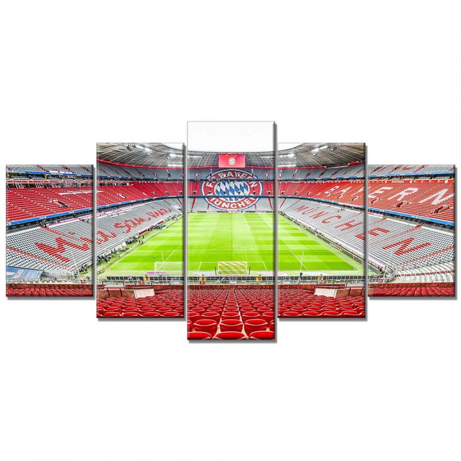 FC Bayern München Allianz Arena Spielfeld Mia san mia 12 FCB Leinwandbilder – Bild 6