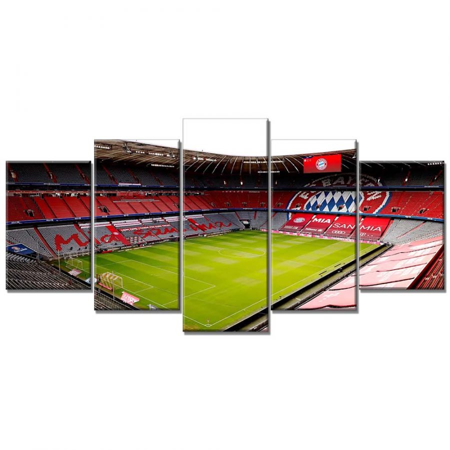 FC Bayern München Allianz Arena Spielfeld Mia san mia 14 FCB Leinwandbilder – Bild 6
