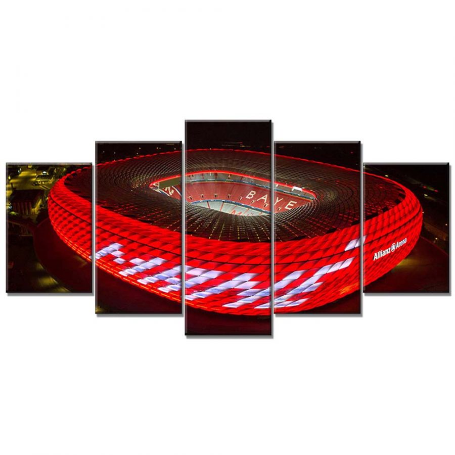 FC Bayern München Allianz Arena Spielfeld Mia san mia 16 FCB Leinwandbilder – Bild 6