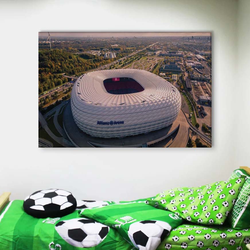 FC Bayern München Allianz Arena Spielfeld Mia san mia 19 FCB Leinwandbilder – Bild 4