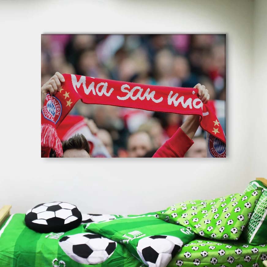 FC Bayern München Allianz Arena Spielfeld Mia san mia 2 FCB Leinwandbilder – Bild 4