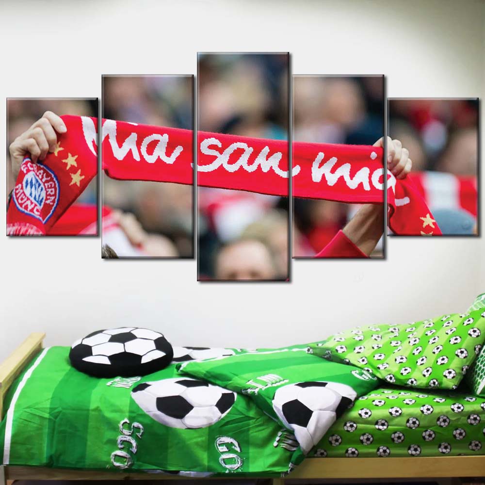 FC Bayern München Allianz Arena Spielfeld Mia san mia 2 FCB Leinwandbilder – Bild 2