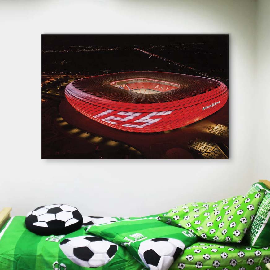 FC Bayern München Allianz Arena Spielfeld Mia san mia 20 FCB Leinwandbilder – Bild 4