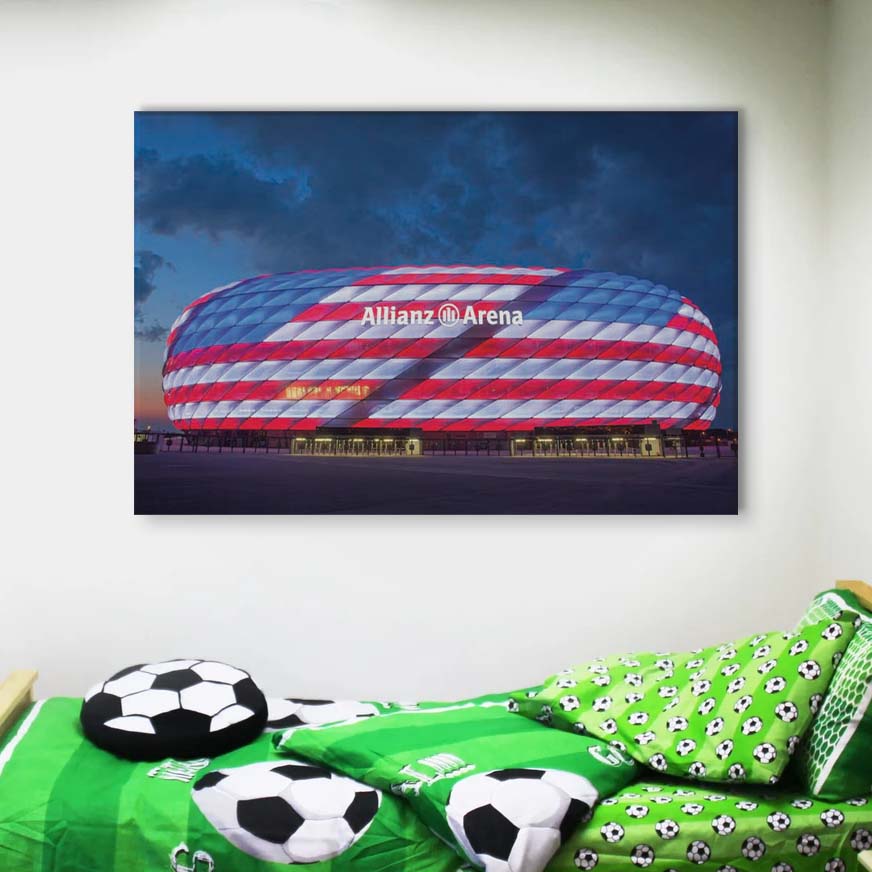 FC Bayern München Allianz Arena Spielfeld Mia san mia 22 FCB Leinwandbilder – Bild 4