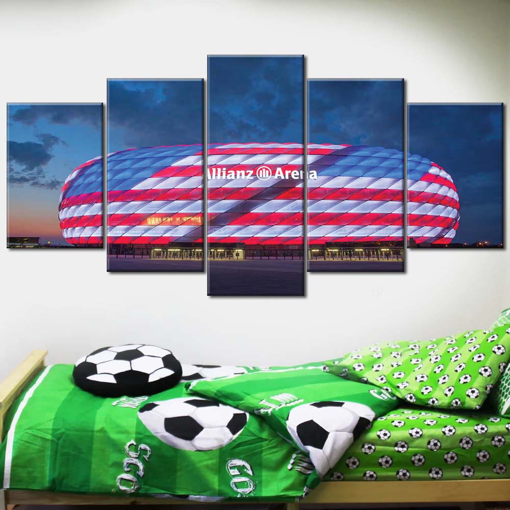 FC Bayern München Allianz Arena Spielfeld Mia san mia 22 FCB Leinwandbilder – Bild 2