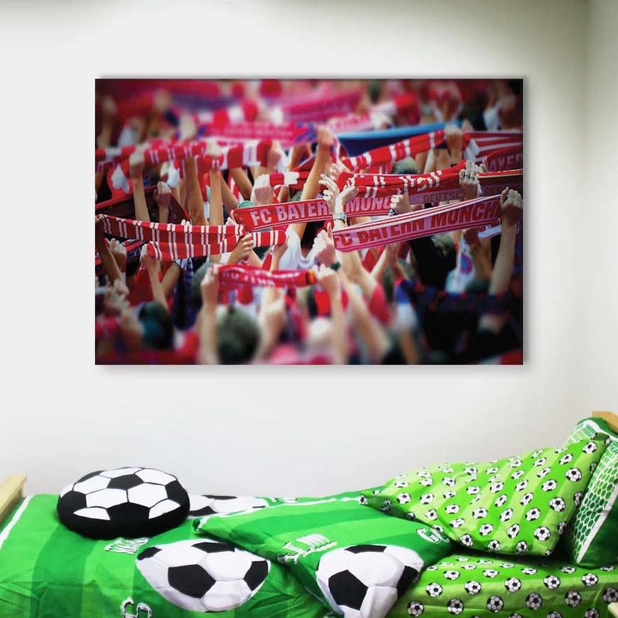 FC Bayern München Allianz Arena Spielfeld Mia san mia 5 FCB Leinwandbilder – Bild 4