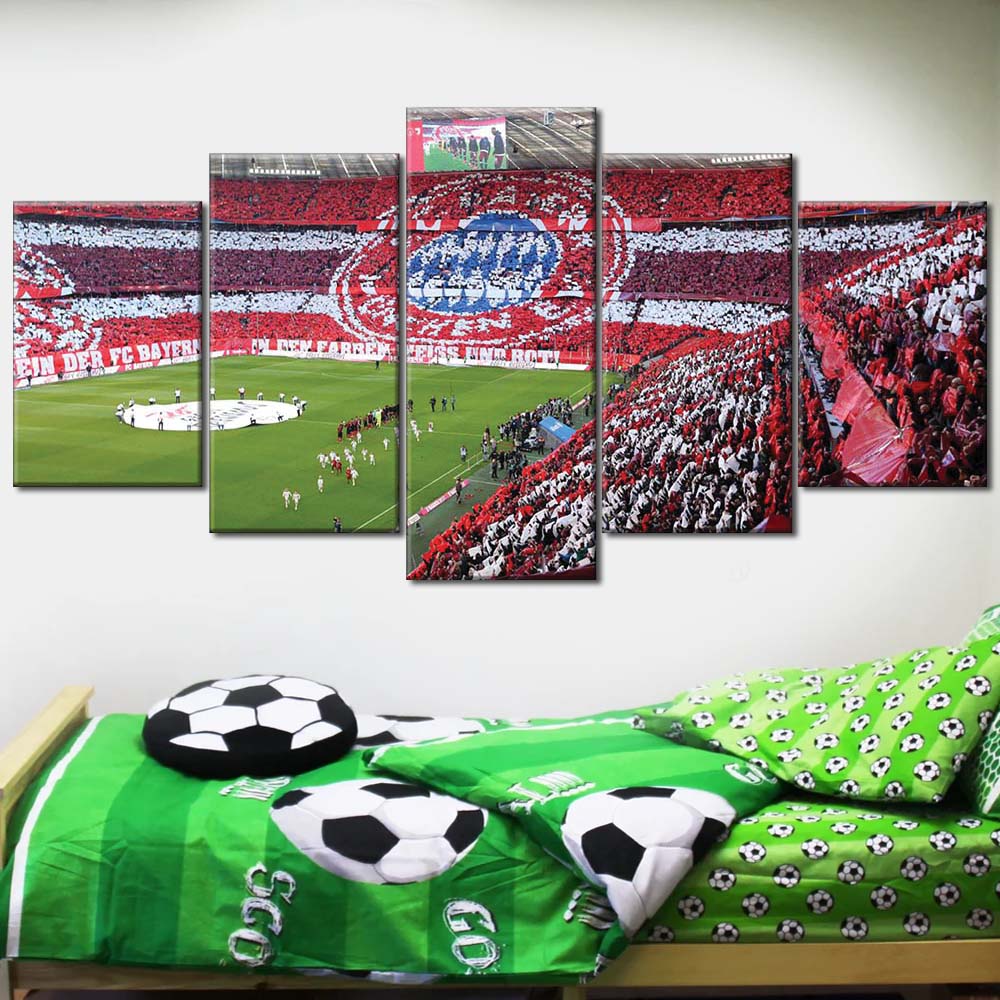 FC Bayern München Allianz Arena Spielfeld Mia san mia 7 FCB Leinwandbilder – Bild 2