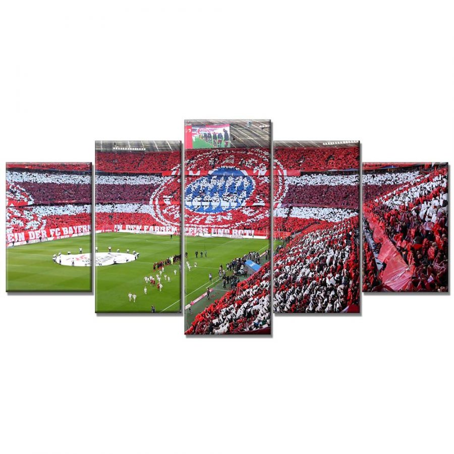 FC Bayern München Allianz Arena Spielfeld Mia san mia 7 FCB Leinwandbilder – Bild 6