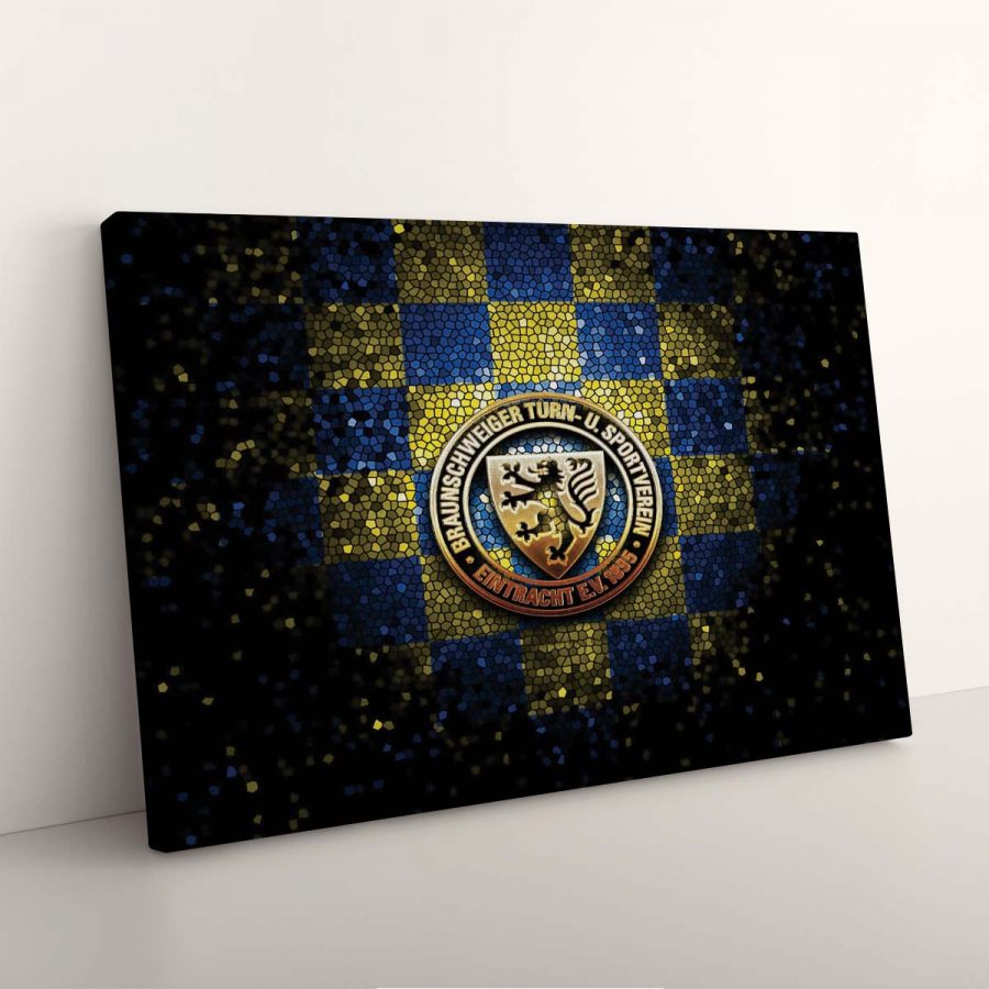 Eintracht Braunschweig Blau-Gelbes Metall EBS Leinwandbilder – Bild 7