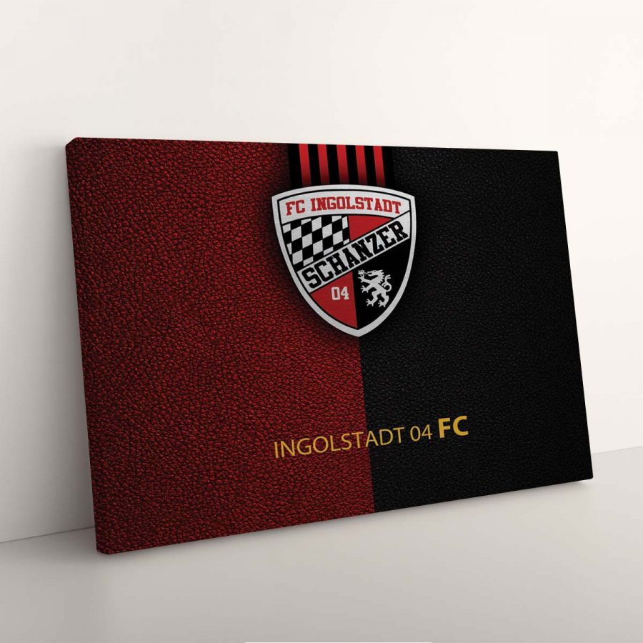 FC Ingolstadt Schanzer 04 Schwarz-Rotes Leder FCI Leinwandbilder – Bild 7