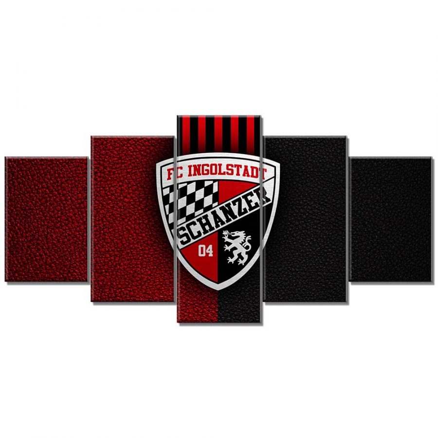 FC Ingolstadt Schanzer 04 Schwarz-Rotes Leder FCI Leinwandbilder – Bild 6
