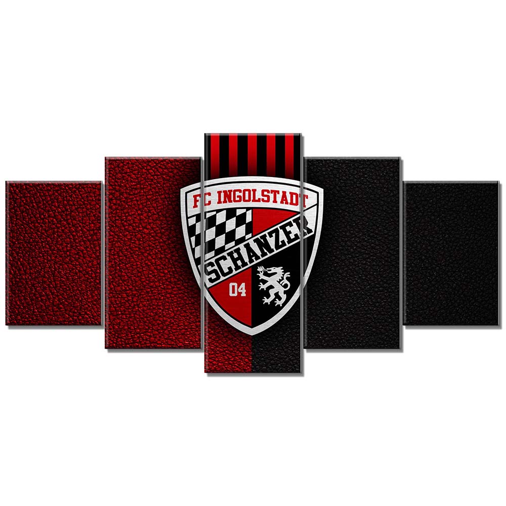 FC Ingolstadt Schanzer 04 Schwarz-Rotes Leder FCI Leinwandbilder