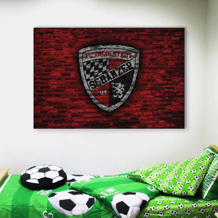 FC Ingolstadt Schanzer 04 Rote Ziegelwand FCI Leinwandbilder – Bild 4
