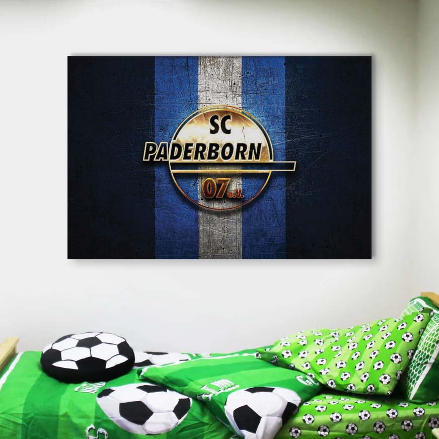SC Paderborn 07 e.V. Blaues Metall SCP Leinwandbilder – Bild 4