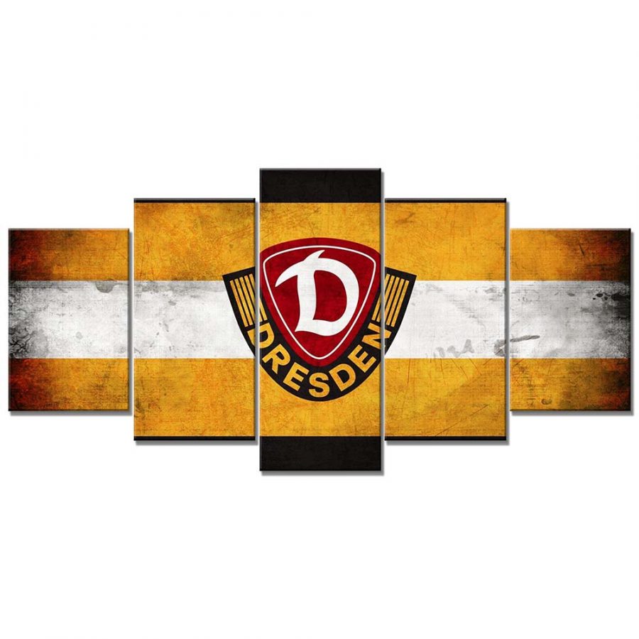 SG Dynamo Dresden Gelb-Schwarzer Hintergrund Leinwandbilder – Bild 6