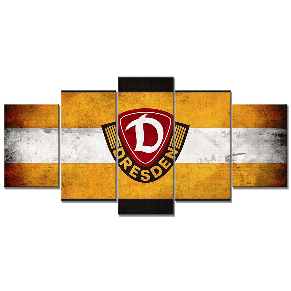 SG Dynamo Dresden Gelb-Schwarzer Hintergrund Leinwandbilder