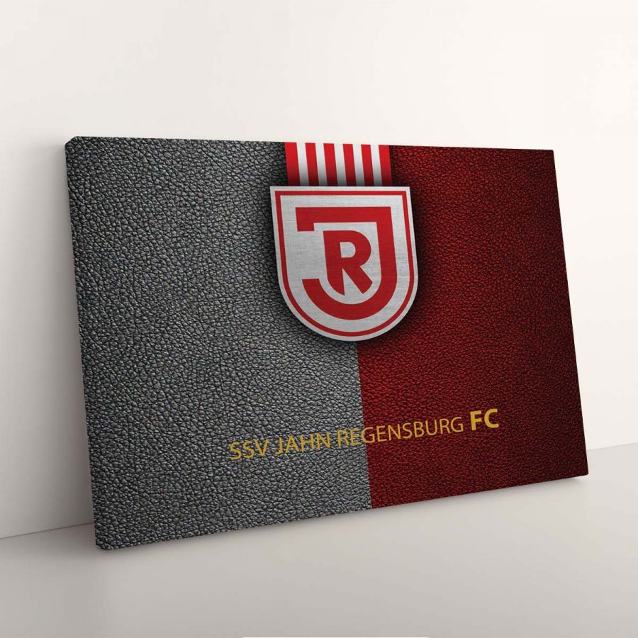 SSV Jahn Regensburg Rot-Weiß Leder Leinwandbilder – Bild 7