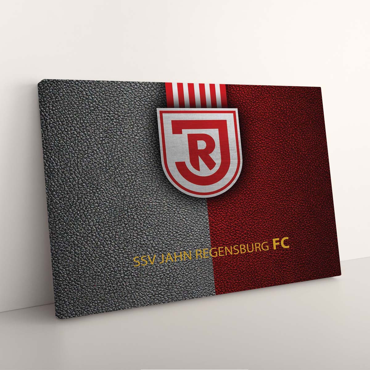 SSV Jahn Regensburg Rot-Weiß Leder Leinwandbilder – Bild 3