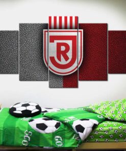 Alternative view of SSV Jahn Regensburg Rot-Weiß Leder Leinwandbilder