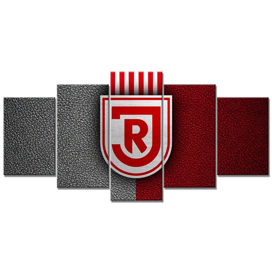 SSV Jahn Regensburg Rot-Weiß Leder Leinwandbilder – Bild 6
