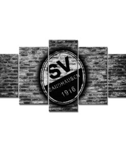 SV Sandhausen Schwarz-Weiß Ziegelwand Leinwandbilder