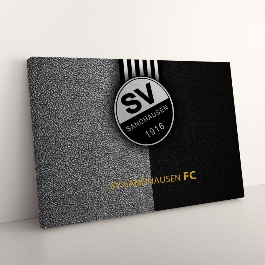 SV Sandhausen Schwarz-Weiß Leder Leinwandbilder – Bild 7