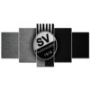 SV Sandhausen Schwarz-Weiß Leder Leinwandbilder