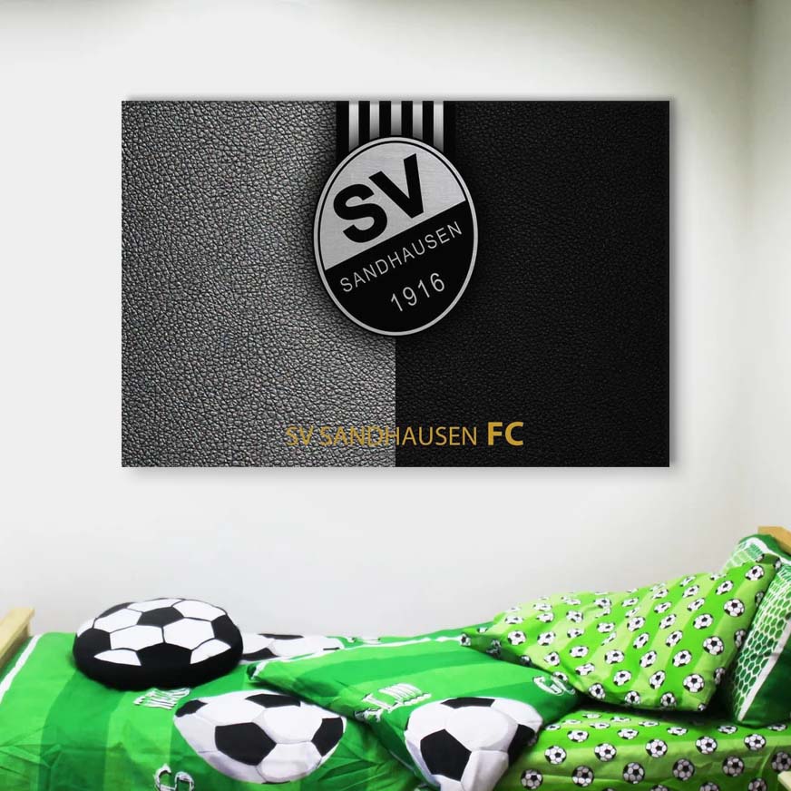 SV Sandhausen Schwarz-Weiß Leder Leinwandbilder – Bild 4